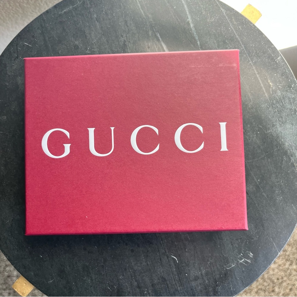 NEW Gucci GG Mens Rubber Effect Bi-fold Wallet - Blue - Picture 13 of 14